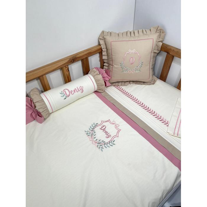 Nevresim takımı 5 parça krem poplin - bej poplin 3