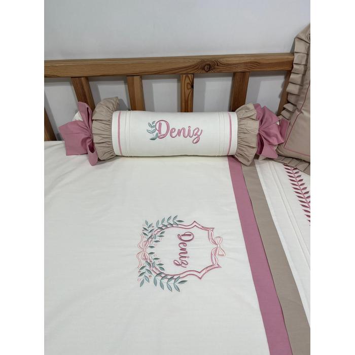 Nevresim takımı 5 parça krem poplin - bej poplin 3