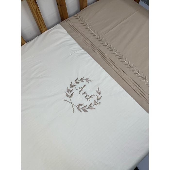 Nevresim takımı 6 parça krem poplin - bej poplin 1