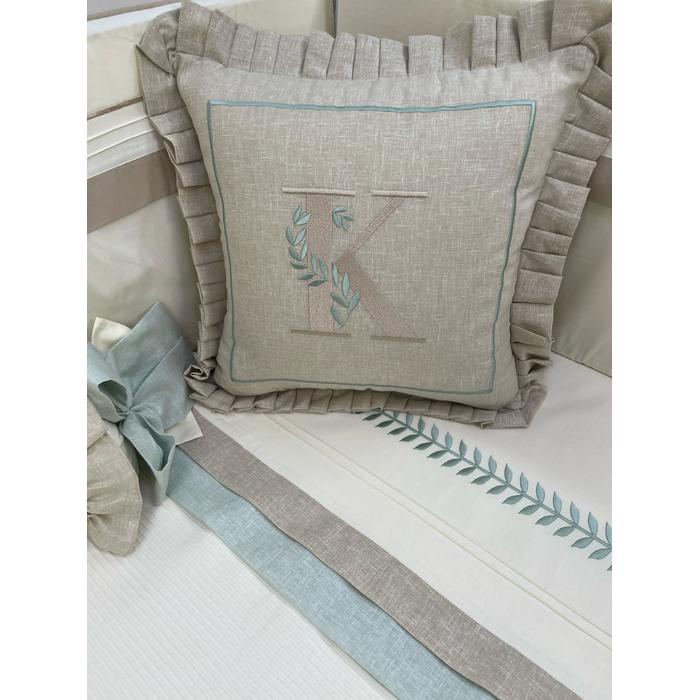 Pike takımı 5 parça krem fitilli pike - bej isviçre keten 1