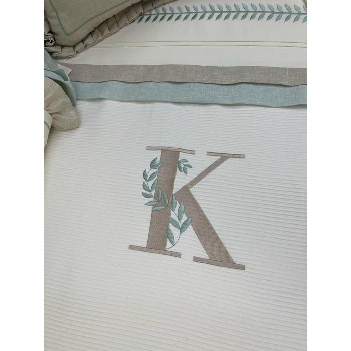 Pike takımı 5 parça krem fitilli pike - bej isviçre keten 1