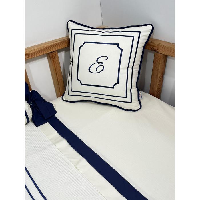 Pike takımı 5 parça krem fitilli pike - krem poplin