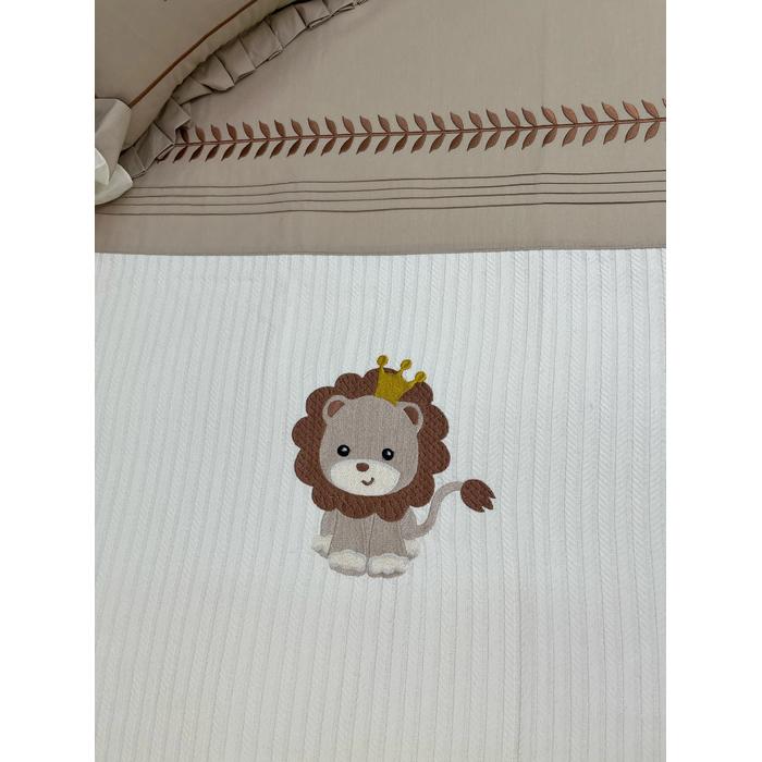 Pike takımı 5 parça krem örgü pike - bej poplin 7