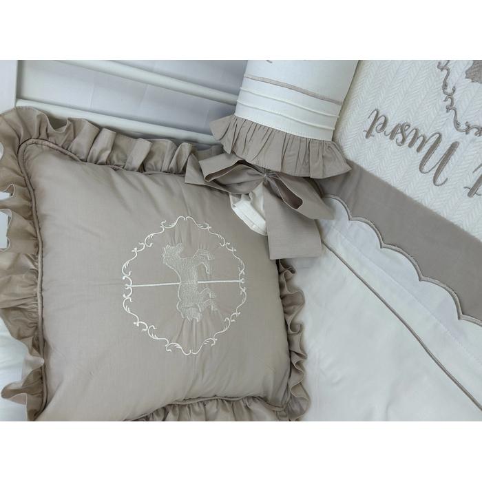 Pike takımı 5 parça krem örgü pike - bej poplin 8