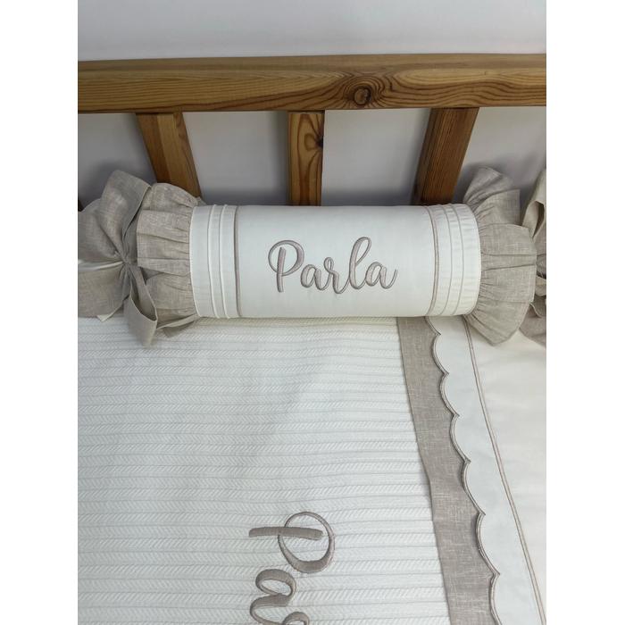 Pike takımı 5 parça krem örgü pike - Bej İsviçre Keten 10