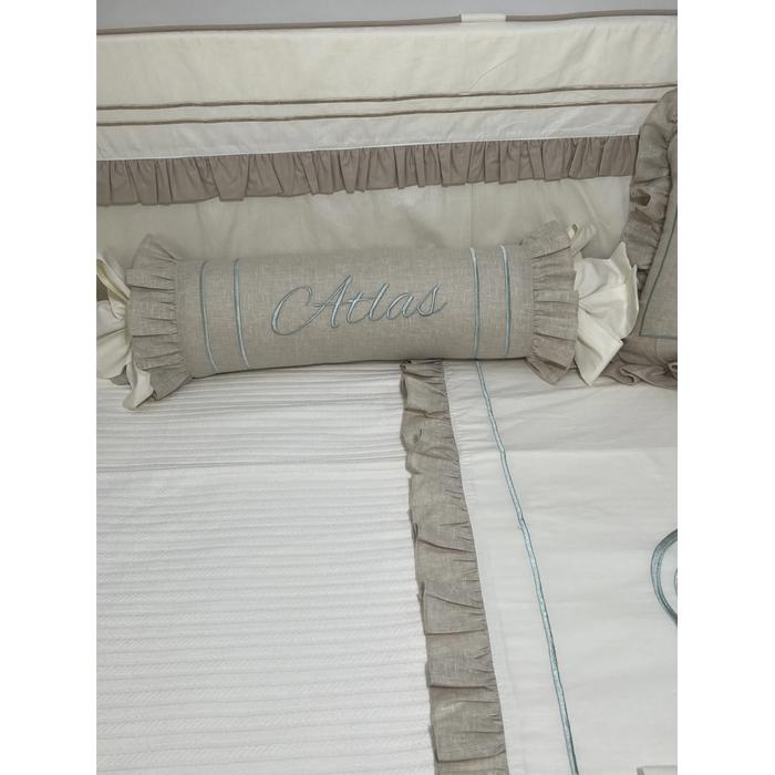 Pike takımı 6 parça krem örgü pike - Bej İsviçre Keten