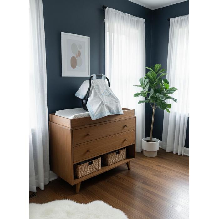 Puset örtüsü kapaklı model mavi beyaz poplin 3