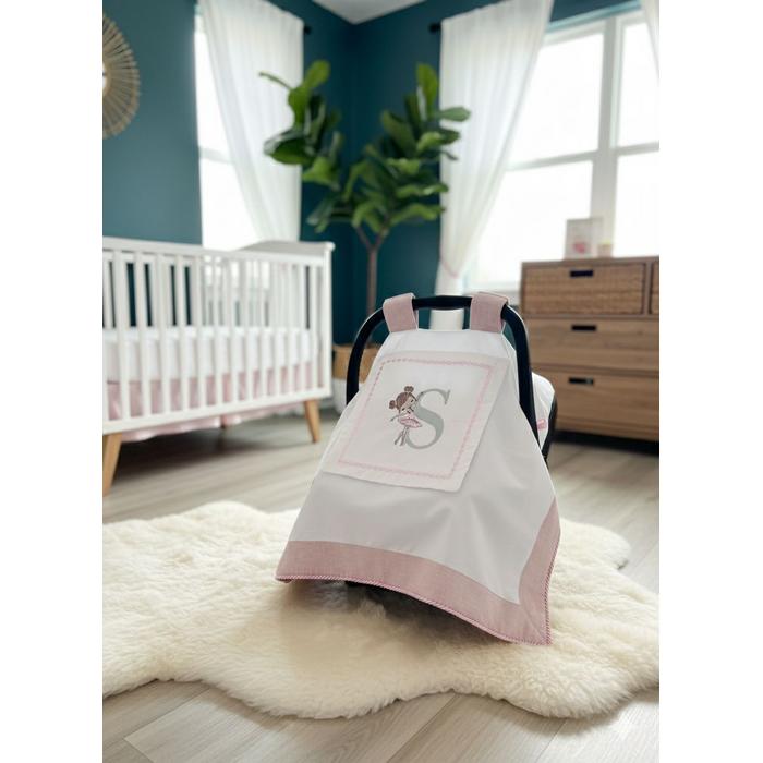 Puset örtüsü kapaklı model pudra pembe isviçre keten beyaz poplin 