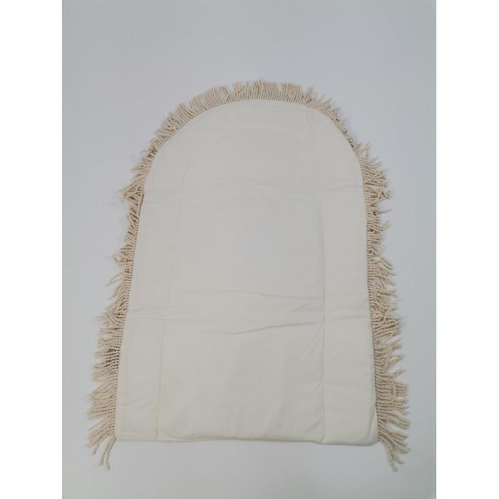 Babynest 8'li püsküllü set krem örgü pike - krem poplin