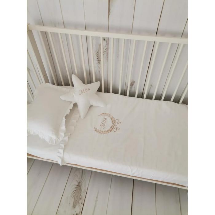 Nevresim takımı fırfırlı beyaz poplin