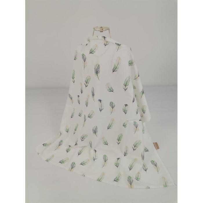 Babynest 8'li set krem örgü pike - yeşil tüylü poplin