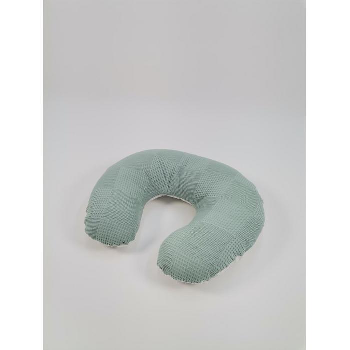 Babynest 8'li set yeşil waffle pike - gökkuşaklı poplin