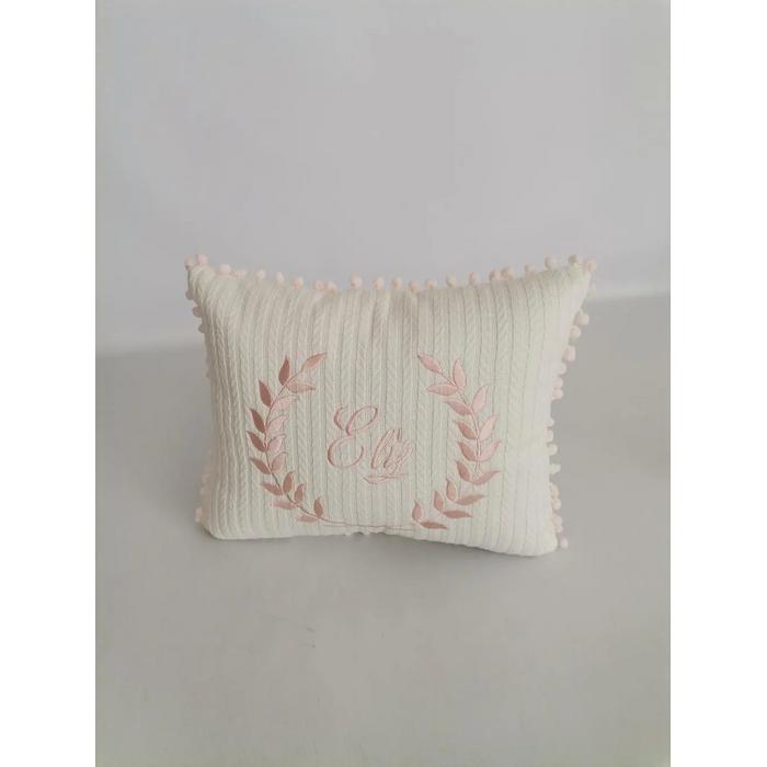 Battaniye ve yastık krem örgü pike - krem poplin