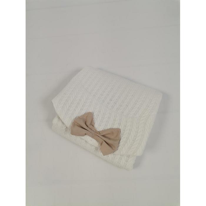 Babynest 8'li fırfırlı set krem örgü pike - bej poplin