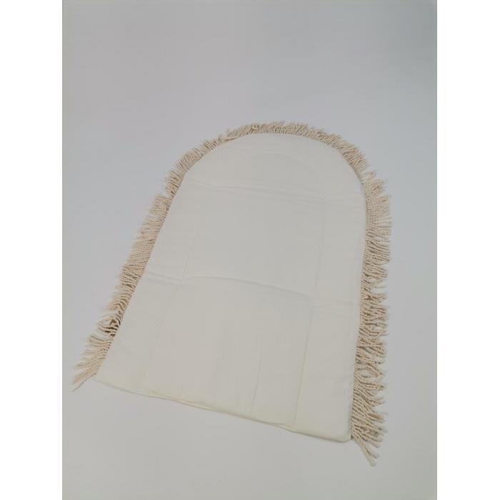 Babynest 8'li püsküllü set krem waffle pike - krem poplin