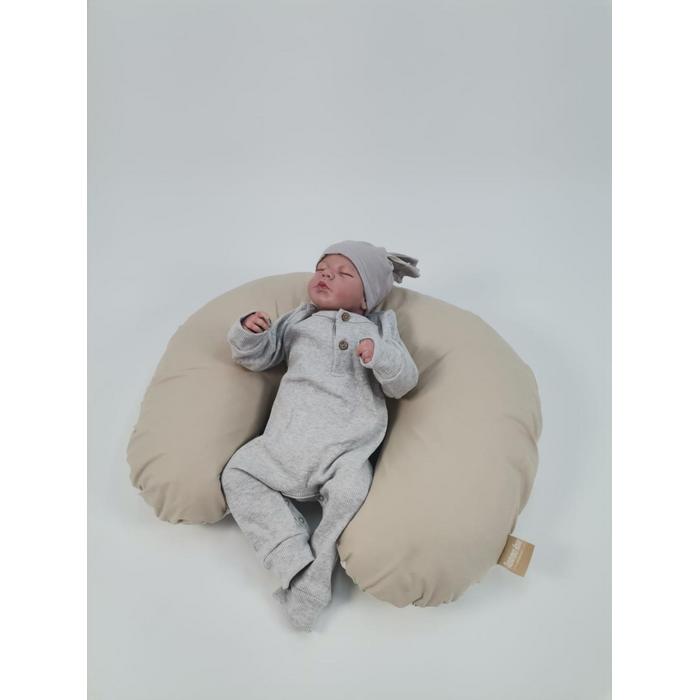 Babynest 8'li set bej poplin - yeşil tüylü poplin