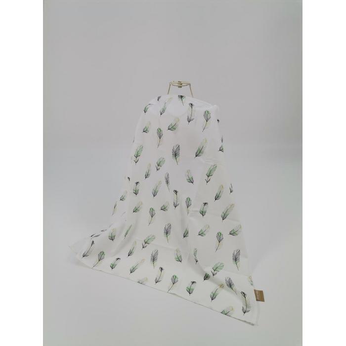 Babynest 8'li set krem poplin - yeşil tüylü poplin