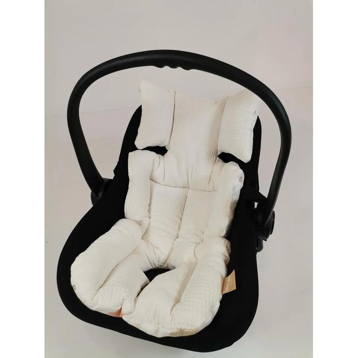 Babynest 8'li set krem waffle pike - gökkuşaklı müslin