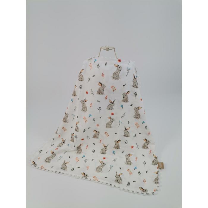 Babynest 8'li set krem waffle pike - tavşanlı müslin