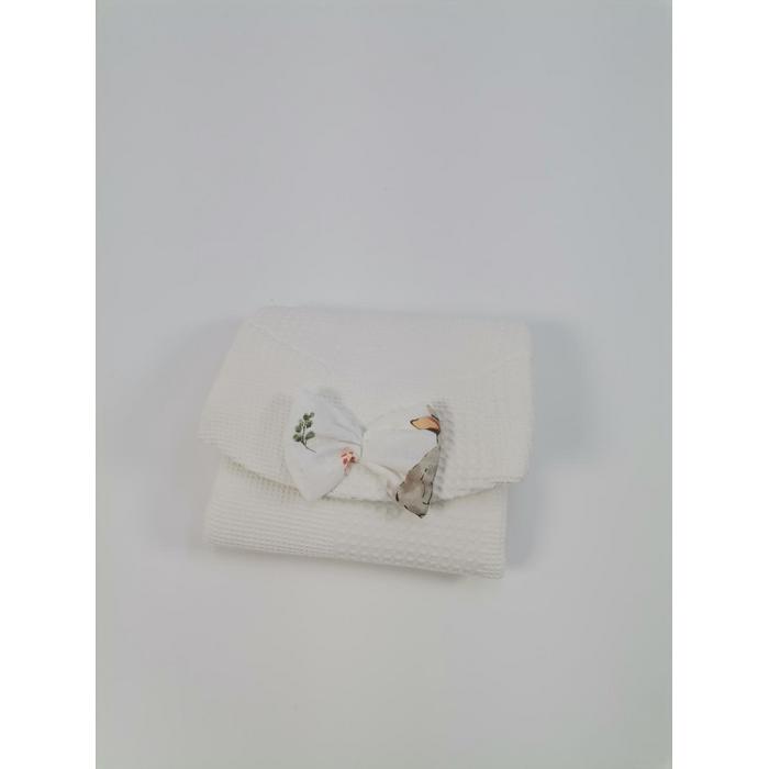 Babynest 8'li set krem waffle pike - tavşanlı müslin