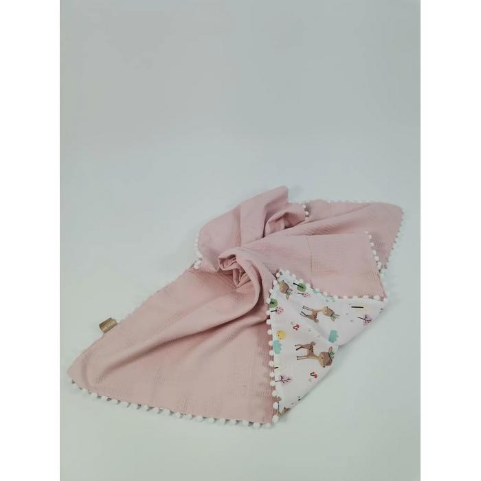 Babynest 8'li set pudra pembe waffle pike - karacalı müslin